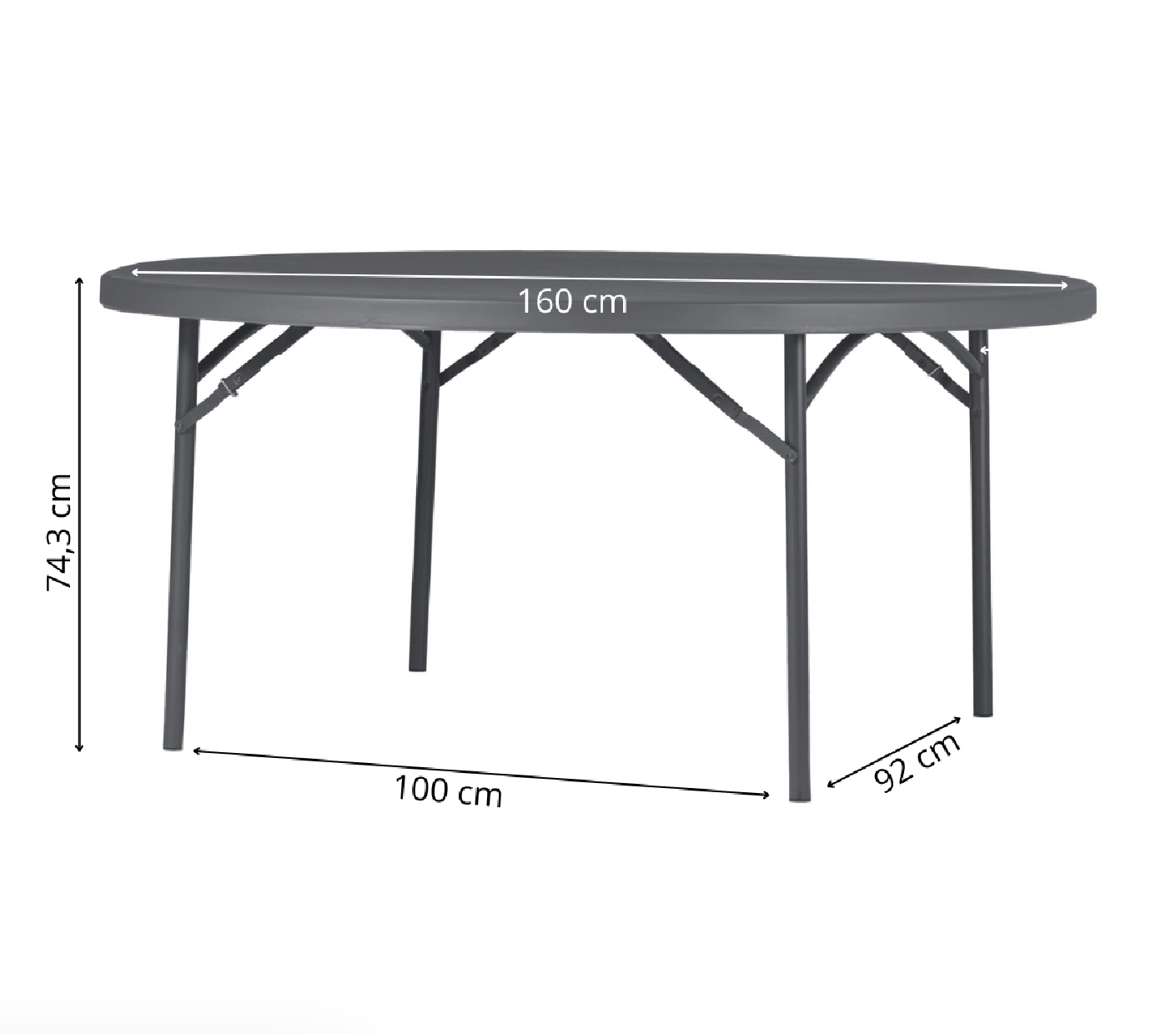Runde borde 8 pers. Ø 160 cm. thumbnail 1