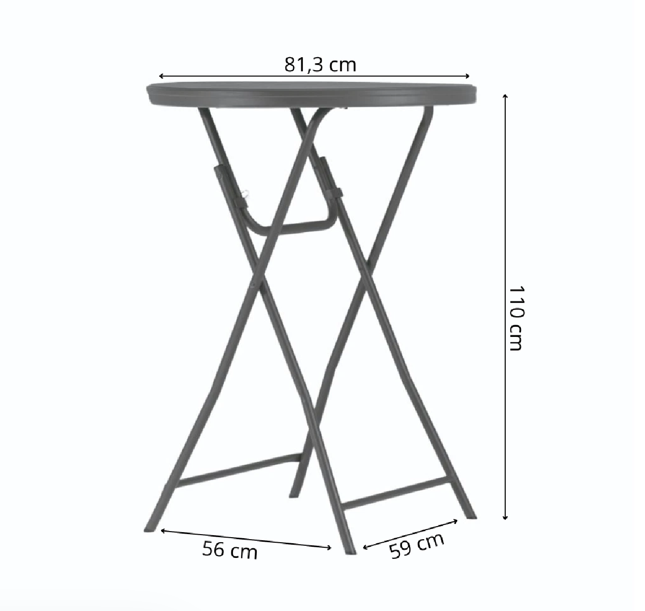 Stå borde ø 80 cm thumbnail 1