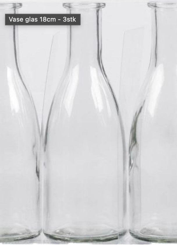 Glas vase der er 18cm høj thumbnail 1